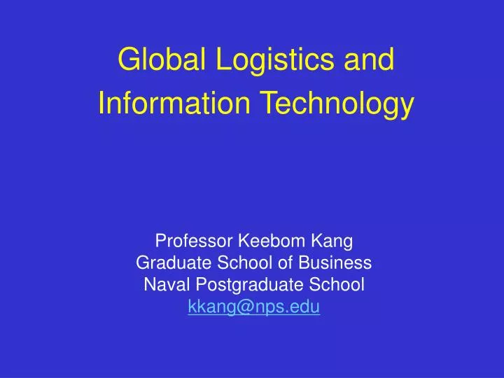 global logistics and information technology