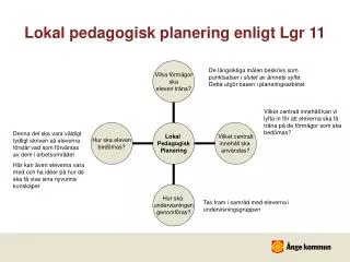 Lokal pedagogisk planering enligt Lgr 11
