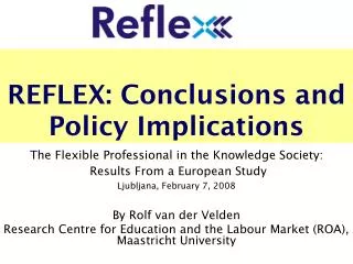 REFLEX: Conclusions and Policy Implications