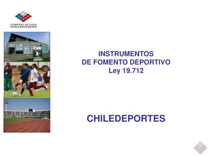 instrumentos de fomento deportivo ley 19 712