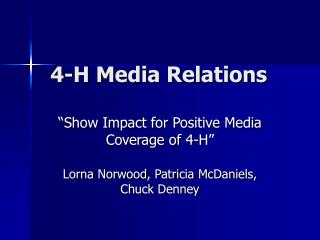 4-H Media Relations