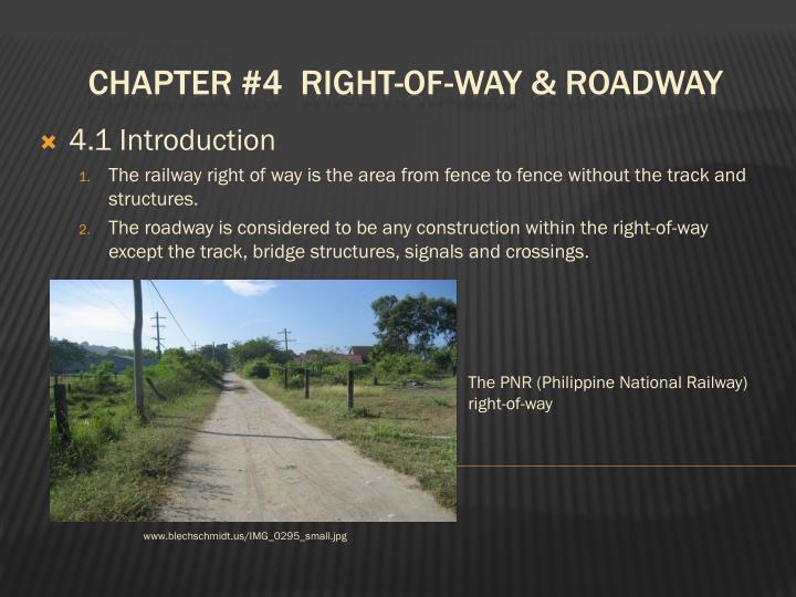 chapter 4 right of way roadway