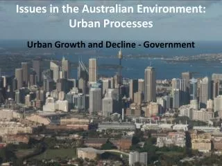 Urban Growth and Decline - Government