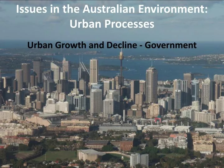 urban growth and decline government