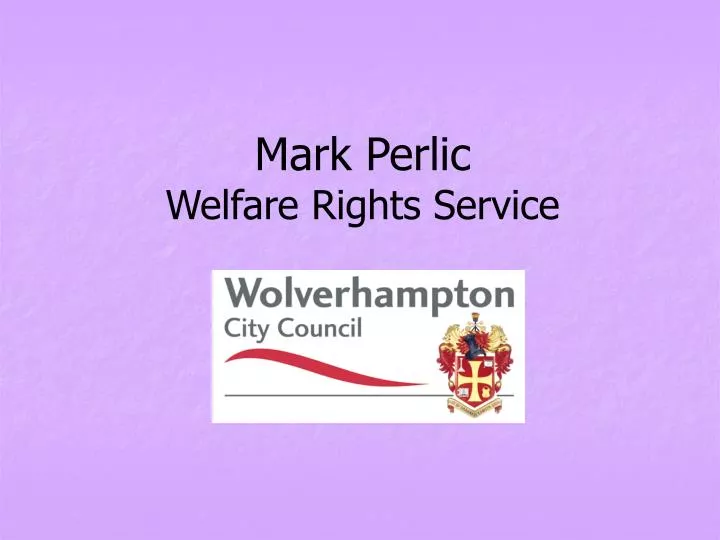 mark perlic welfare rights service