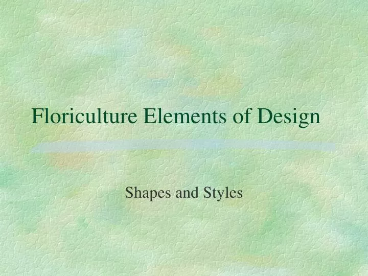 floriculture elements of design