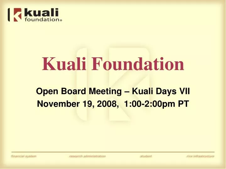 kuali foundation