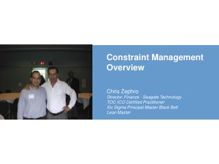 Constraint Management Overview