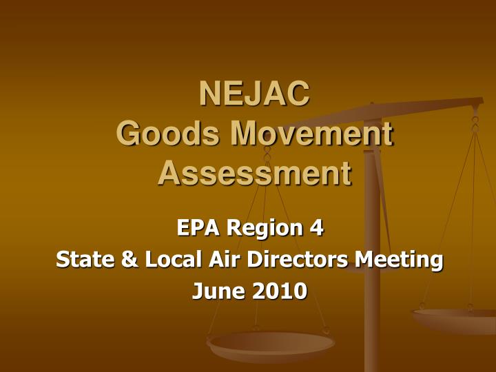 nejac goods movement assessment