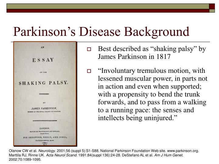 parkinson s disease background