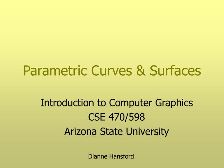 parametric curves surfaces