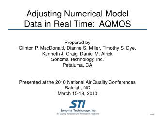 Adjusting Numerical Model Data in Real Time : AQMOS