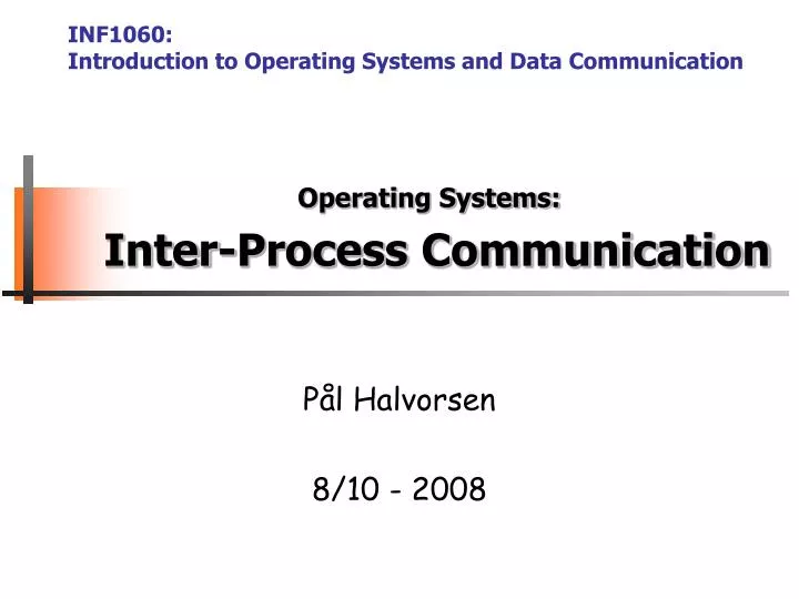 operating systems inter process communication