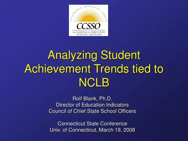 analyzing student achievement trends tied to nclb