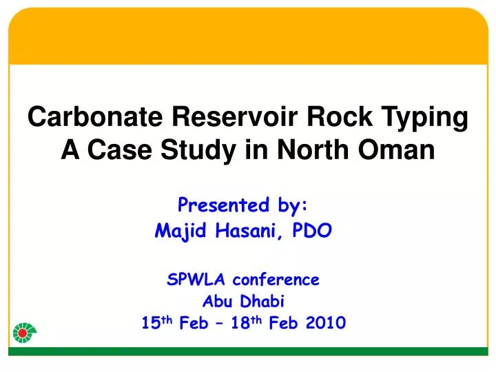 carbonate reservoir rock typing a case study in north oman
