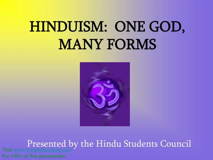 hinduism one god many forms