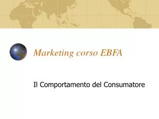 Marketing corso EBFA