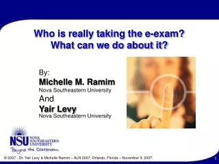 Who is really taking the e-exam? What can we do about it?