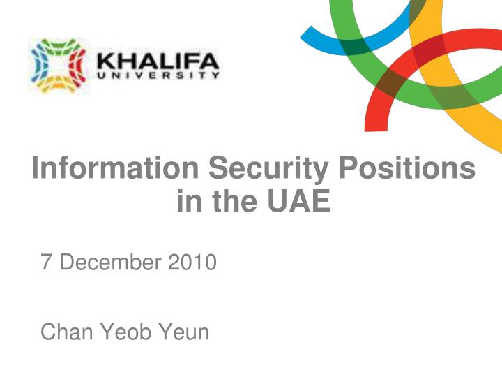 information security positions in the uae