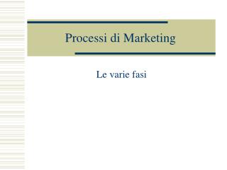 Processi di Marketing
