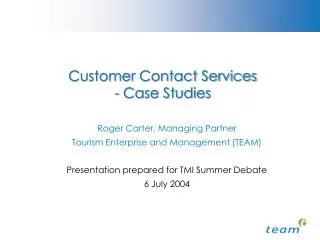 Customer Contact Services - Case Studies