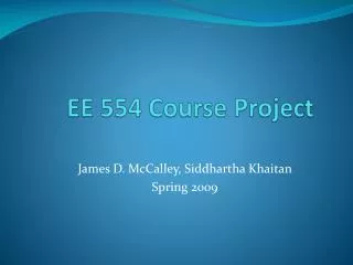 EE 554 Course Project