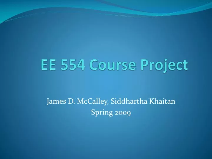 ee 554 course project