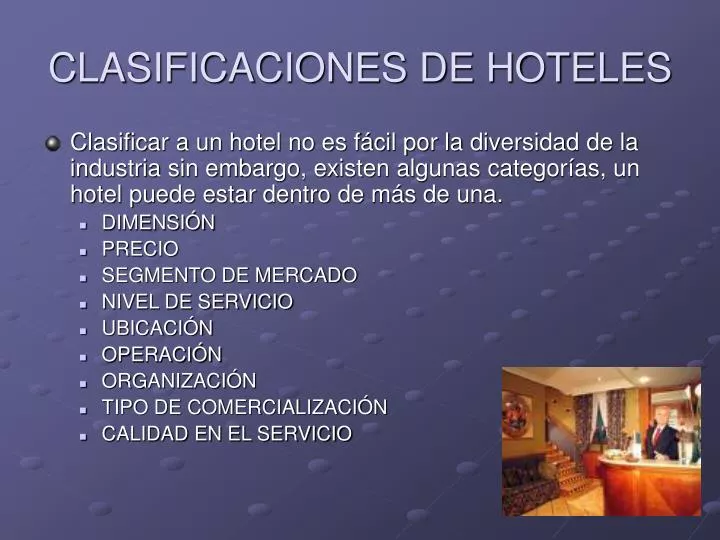 clasificaciones de hoteles