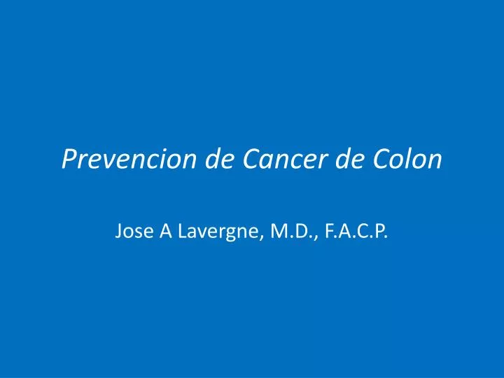 prevencion de cancer de colon