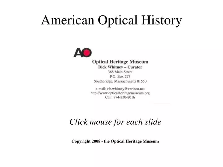 american optical history