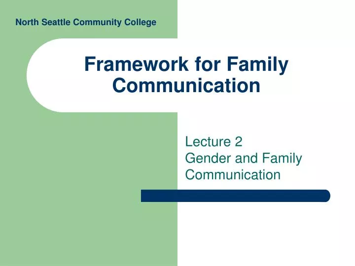 framework for family communication