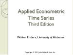 Applied Econometric Time Series Third Edition