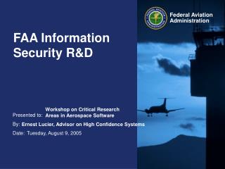 FAA Information Security R&amp;D