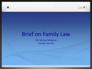 Brief on Family Law