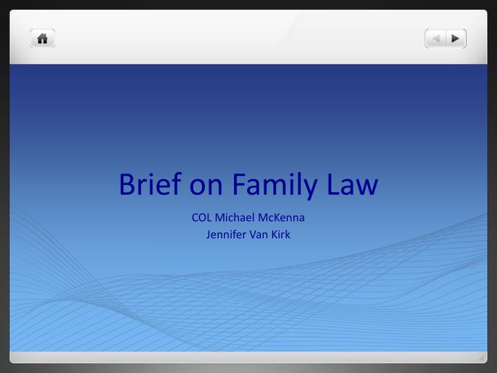 brief on family law