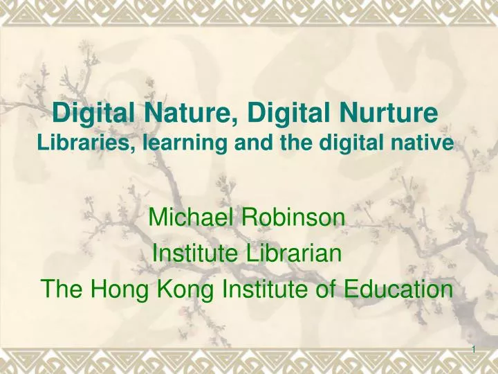 digital nature digital nurture libraries learning and the digital native