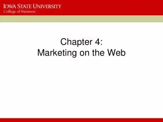 Chapter 4: Marketing on the Web
