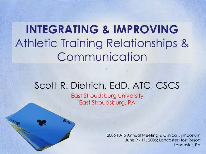 integrating improving athletic training relationships communication