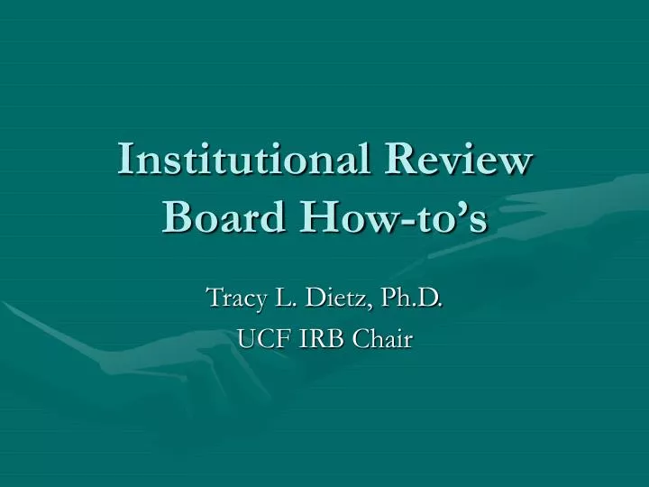 institutional review board how to s
