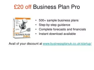 £20 off Business Plan Pro