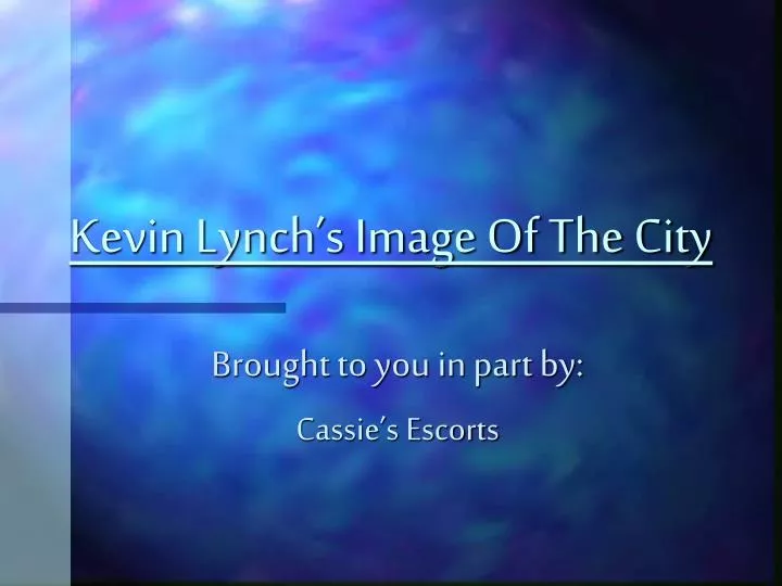 kevin lynch s image of the city