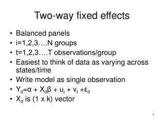 Two-way fixed effects