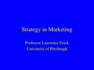 Strategy in Marketing