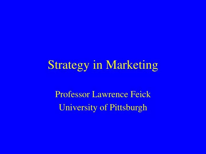 strategy in marketing