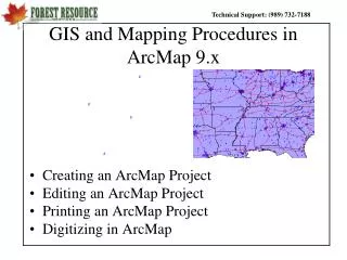 GIS and Mapping Procedures in ArcMap 9.x