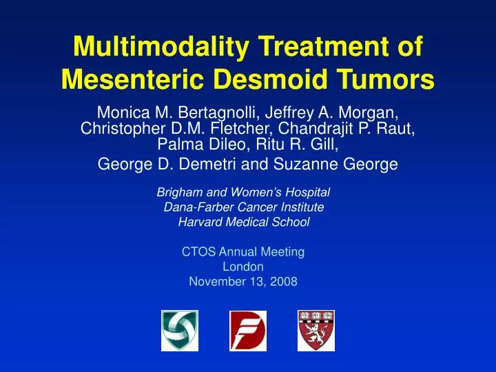 multimodality treatment of mesenteric desmoid tumors