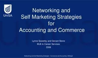 Networking and Self Marketing Strategies for Accounting and Commerce