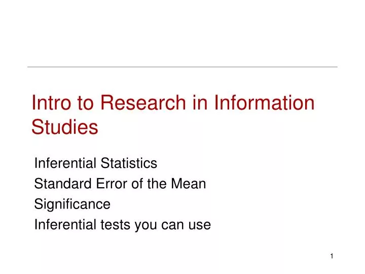 intro to research in information studies
