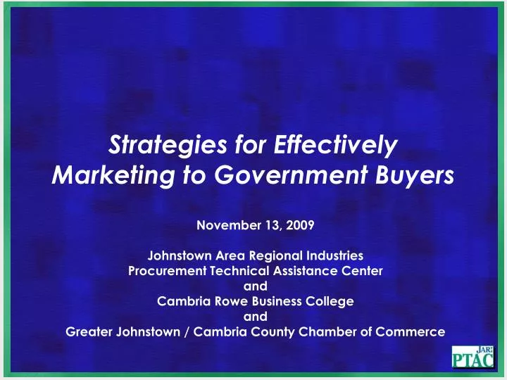 strategies for effectively marketing to government buyers
