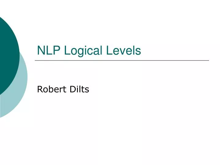 nlp logical levels
